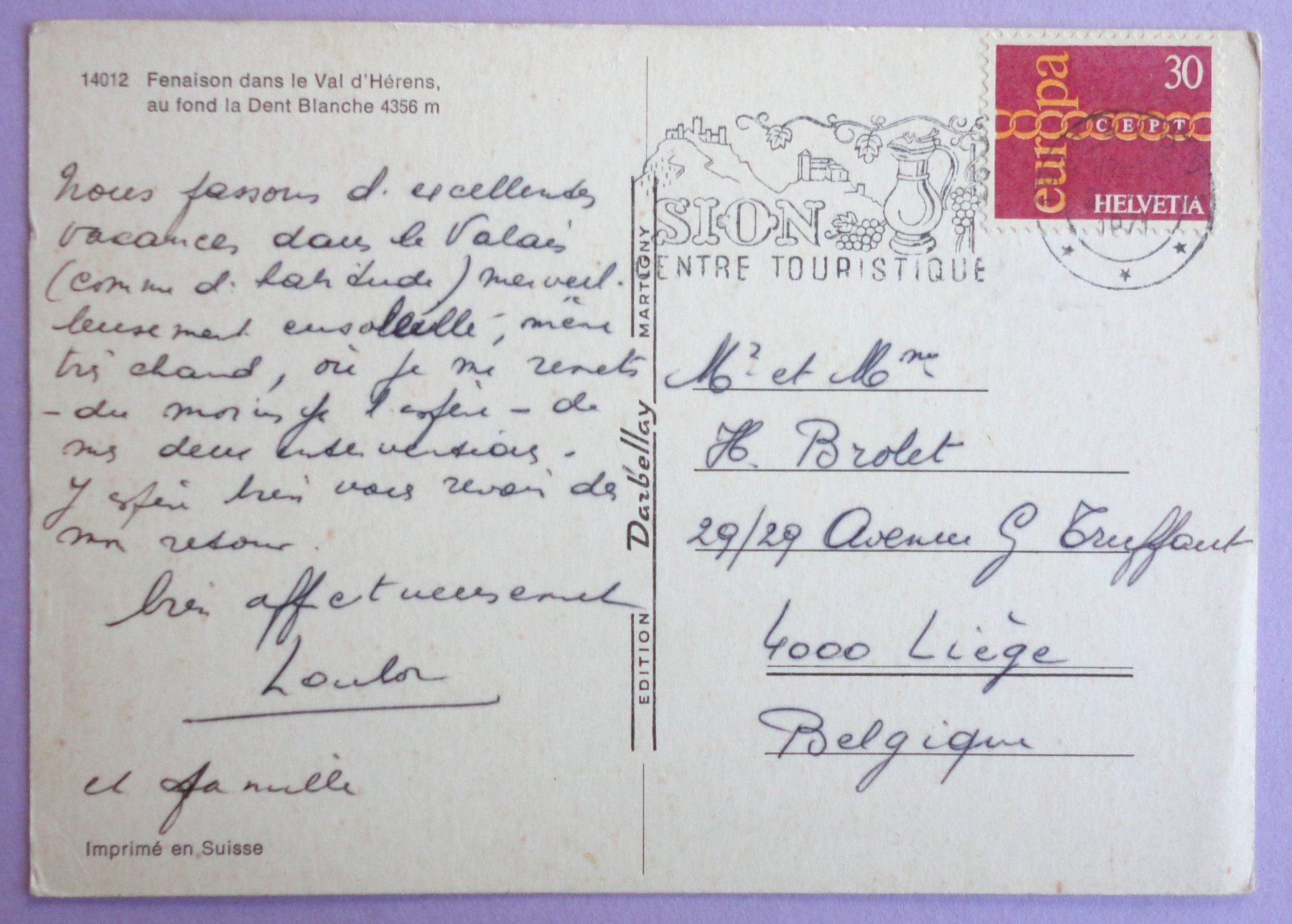 Cartes postales: Fenaison dans le Val d' Hérens – D'occasion à Fétigny par Billy2miny 1