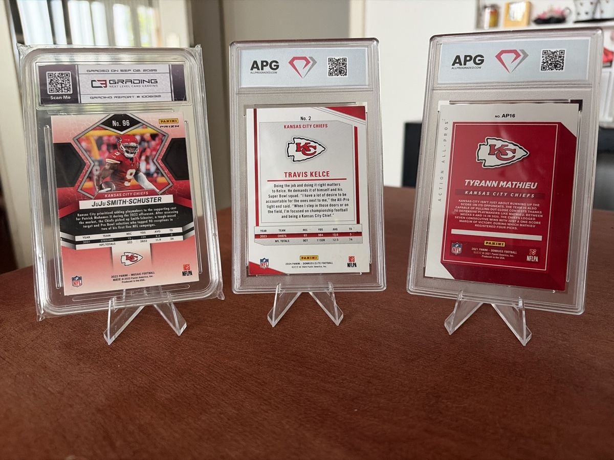 NFL Carte collezionabili: 3 NFL Karten - Kelce, Schuster, Mathieu - APG8/10 & C3G9 – Usato da Bern venduto da sam_25hm 4