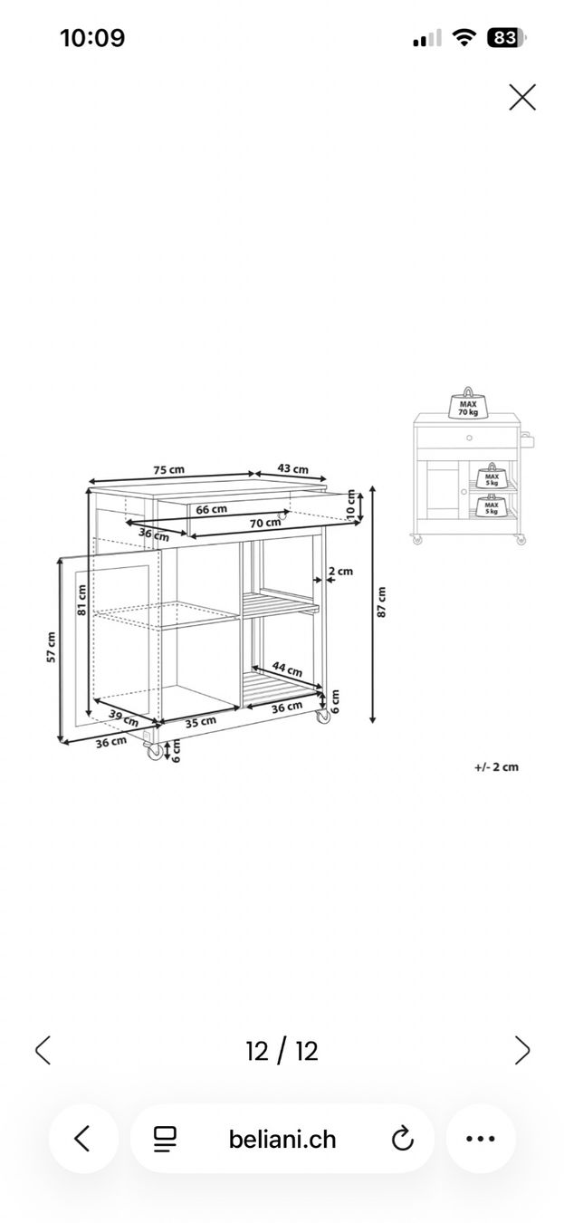 Cucine complete: Servierwagen – Usato da Egliswil venduto da BlackPowerCrew 1