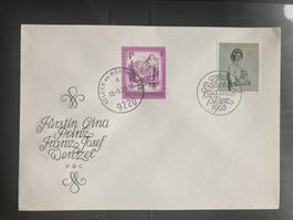 Liechtenstein 1965 FDC Fürstin Gina / Österreich 1983 4S