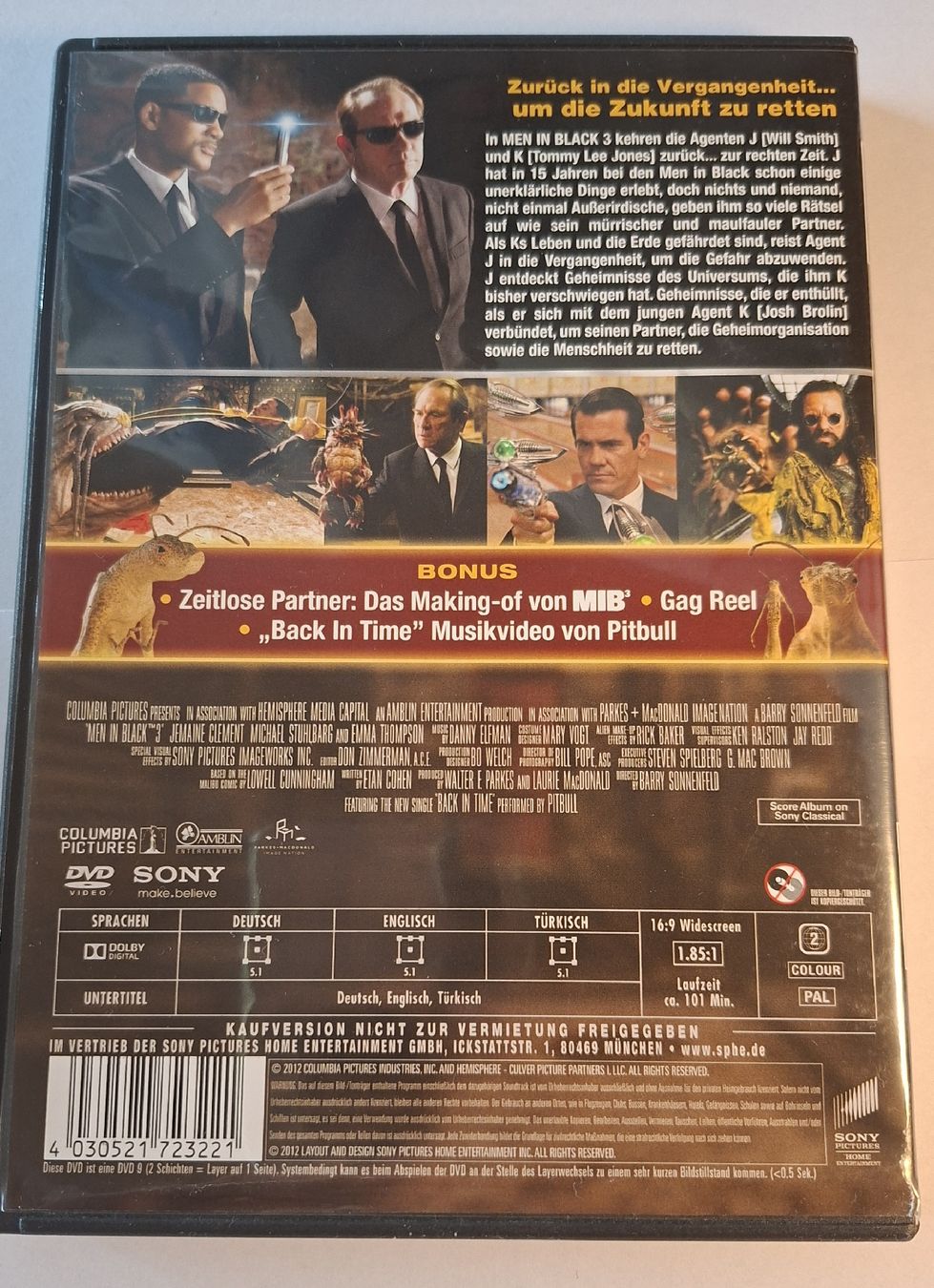 Tutti i DVDs: Men in Black 3 Will Smith – Usato da Egg b. Zürich venduto da KL5 1