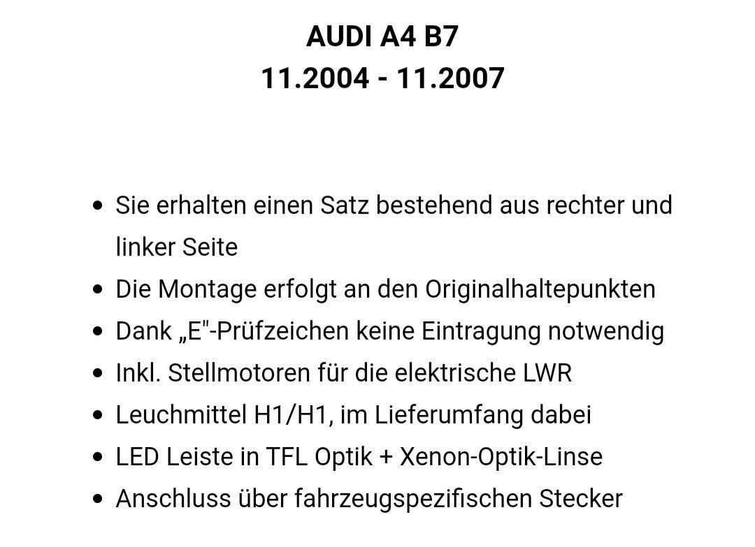 Phares: Audi A4 Scheinwerfer – Neuf avec emballage d'origine à Sils im Domleschg par Exar93 2