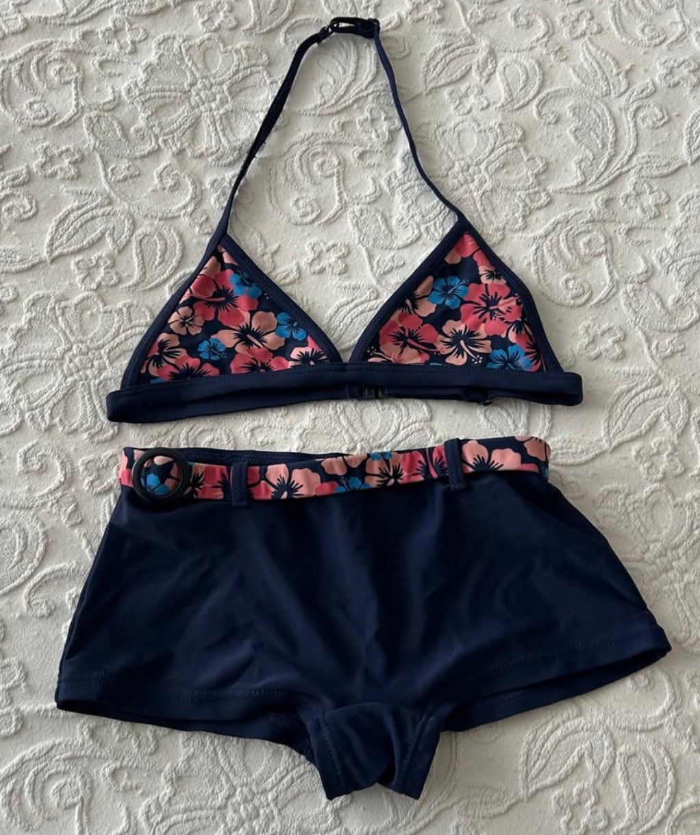 Costumi da bagno & Bikini: Bikini Set, 3 Teile, Top, Hose, Rock, Mädchen, Grösse 128 – Usato da Zürich venduto da DepotCharity 1
