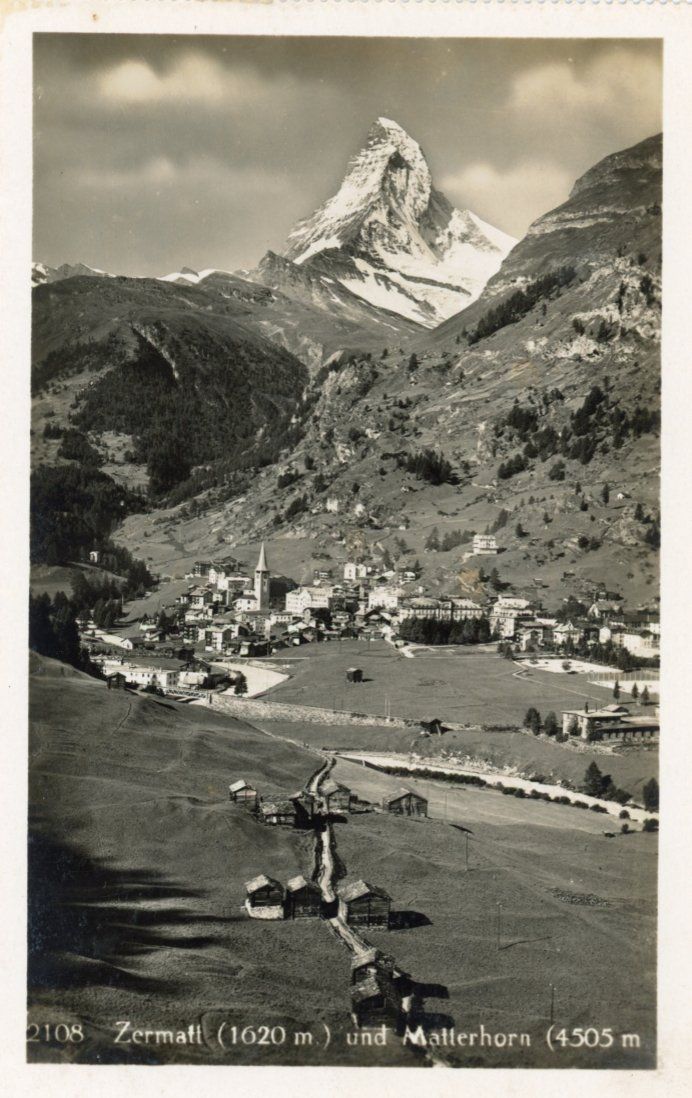 Cartoline postali: Zermatt   VS   mit Matterhorn – Usato da Brig venduto da Valcards54