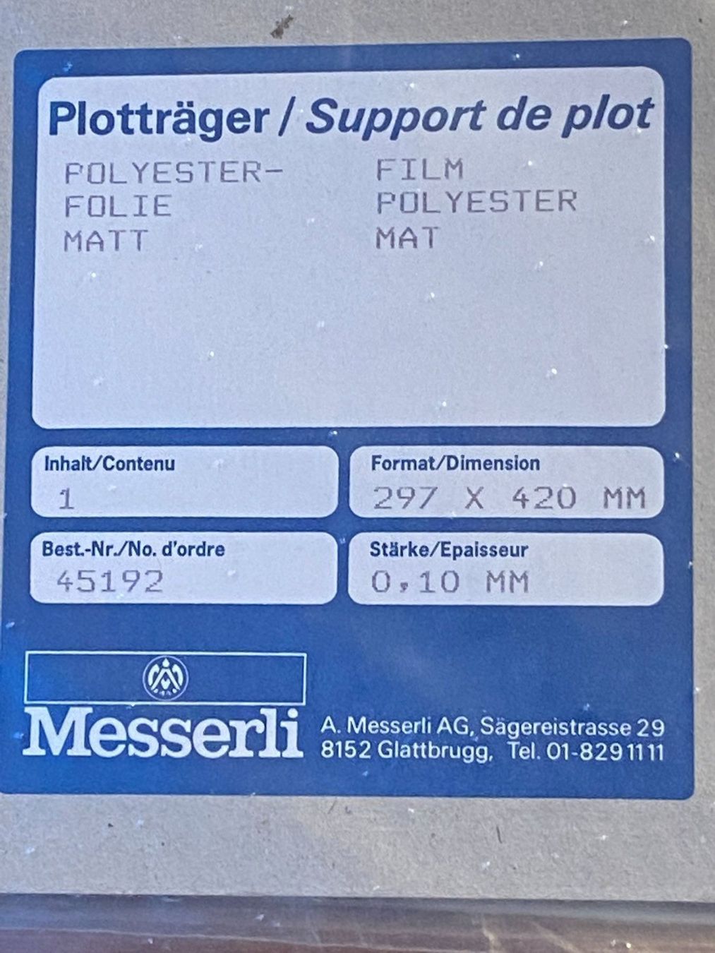 Carta: 4 Sorten Technisches Zeichen- (Plotter) Papier A3 (je 5 Bl.) – Nuovo (secondo la descrizione) da Unterengstringen venduto da Lastchance 2