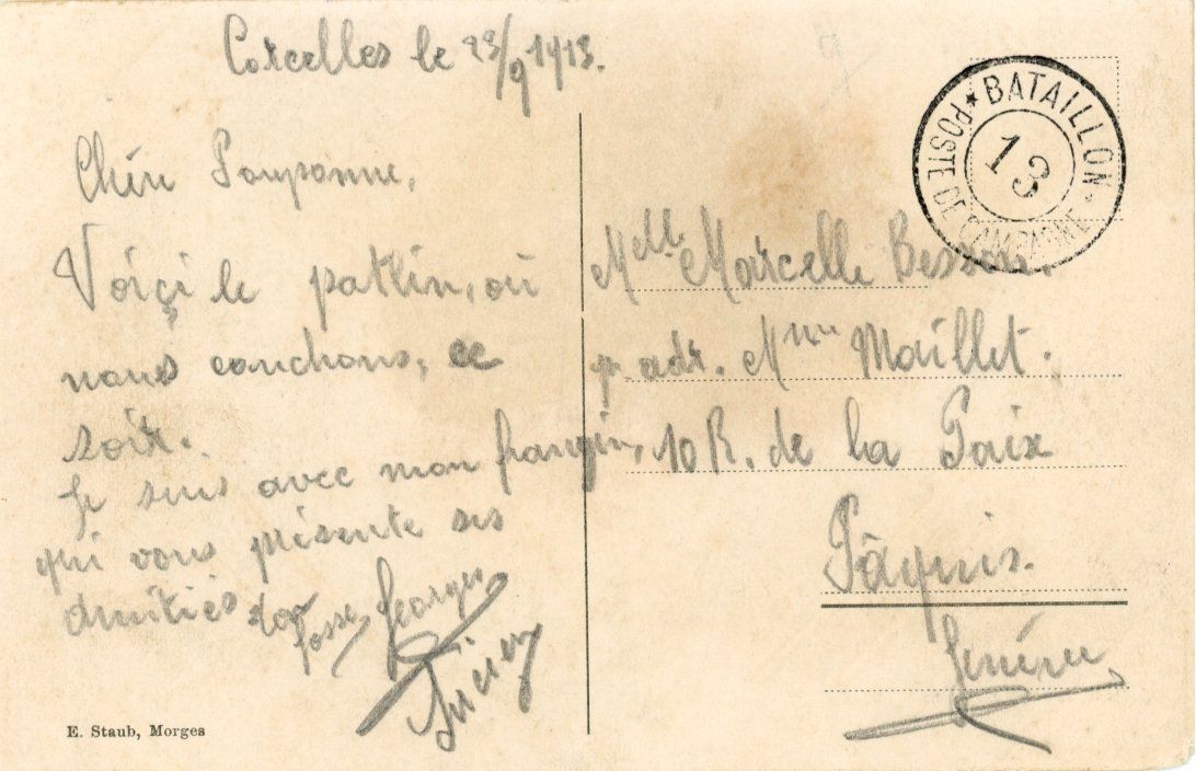 Cartoline postali: Corcelles   BE  sur Chavornay         en 1913 – Usato da Brig venduto da Valcards54 1