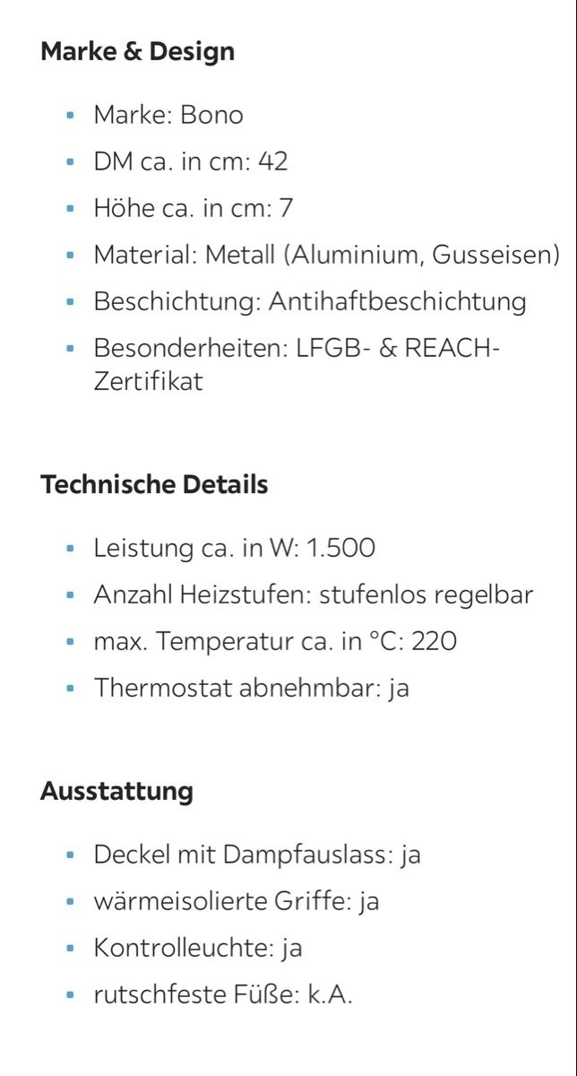 Pfannen: Bono Elektrische Pfanne Mit Glasdeckel – Neu und originalverpackt aus Zürich von haschmet 8