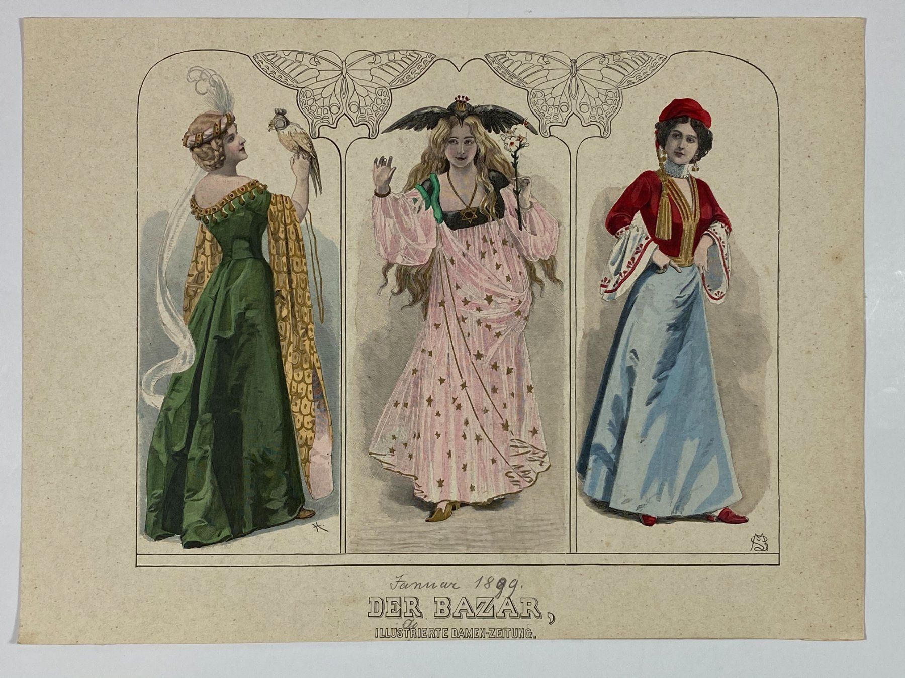 Stiche: Modeblatt Mode Bazar 1899 Stahlstich – Gebraucht aus Wollerau von Sammler-Ecke