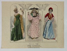 Modeblatt Mode Bazar 1899 Stahlstich