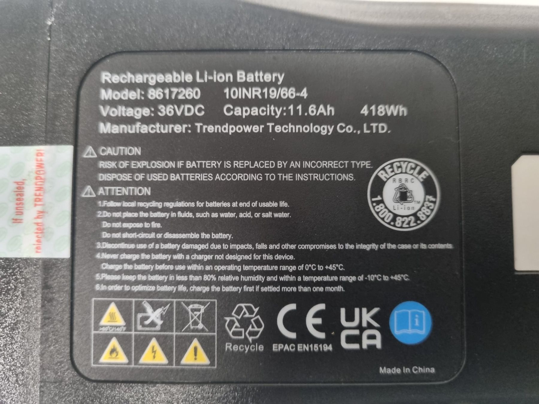 Akkus: Batterie E-Bike Rockrider – Gebraucht aus Avully von jfc76 3