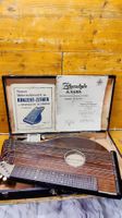Antike Zither Zürich, mit Box, Noten und Seiten (LG)