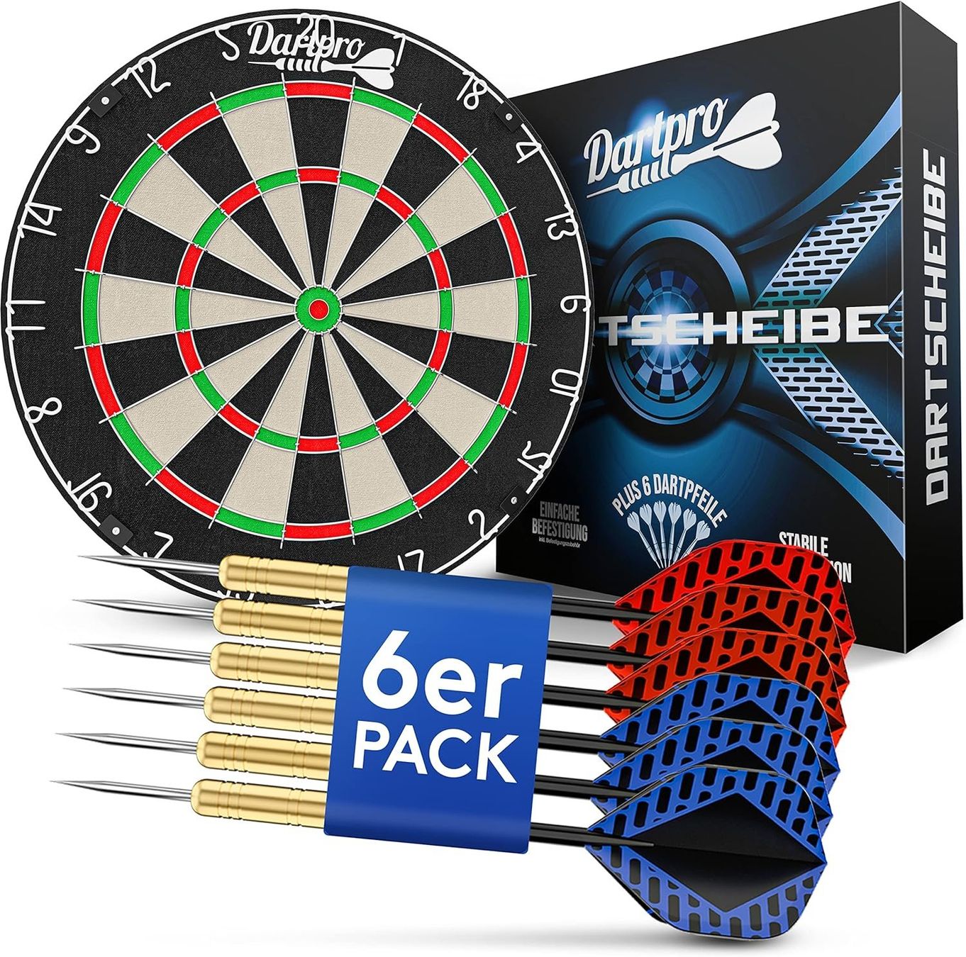 Tiro con l'arco: DartPro - DAS ORIGINAL - Dartscheibe mit Pfeilen – Nuovo e nell'imballaggio originale da Nuglar venduto da SaleRitter
