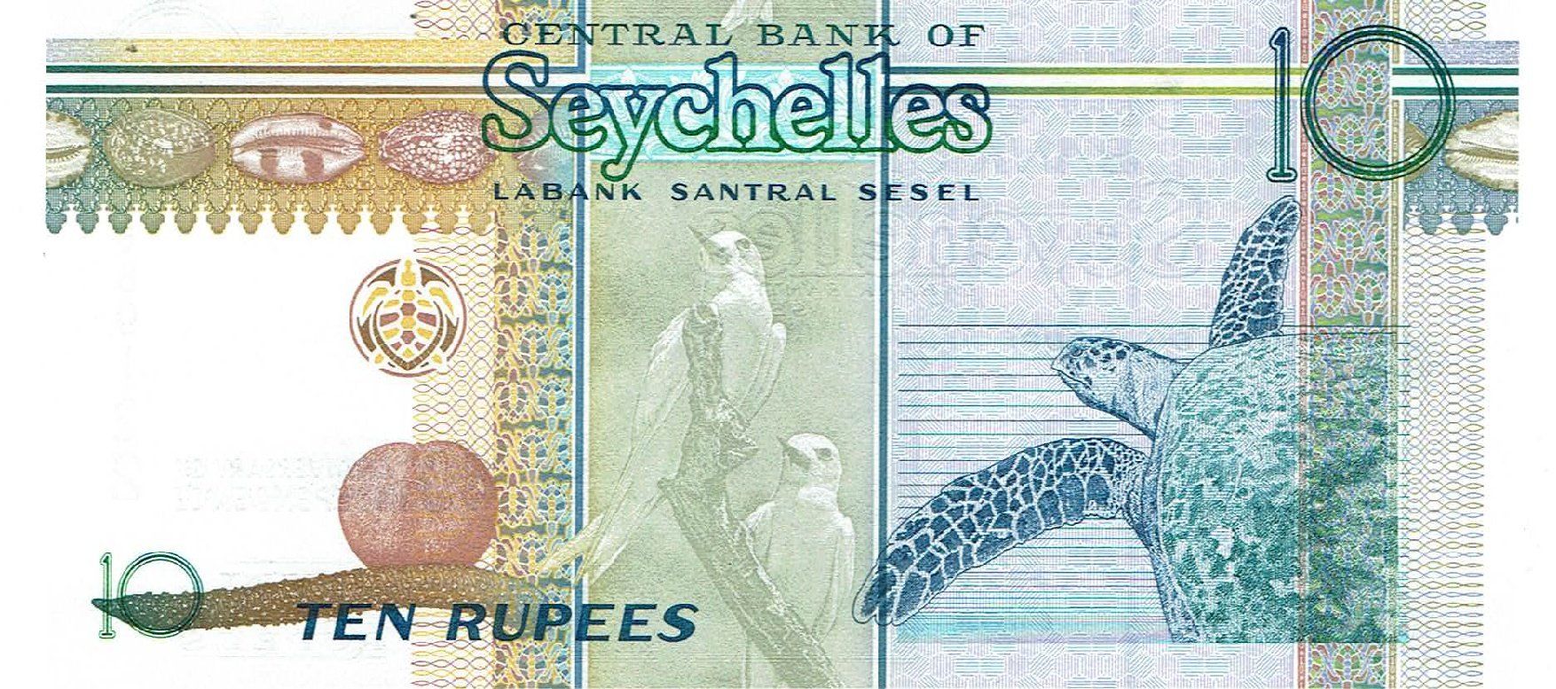 Banconote: Seychellen 10 Rupees 2016 COMM 40th P-52 UNZ – Nuovo (secondo la descrizione) da Steffisburg venduto da ber_8htf 1
