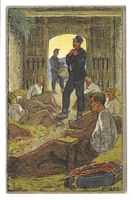 Militär - Tagwache - Künstler Moos - Litho  Feldpost Bat. 25