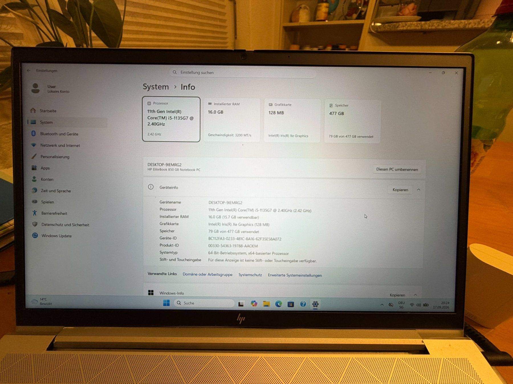 Hewlett Packard Notebook: HP EliteBook 850 G8 – Usato da Spiez venduto da eag01 6
