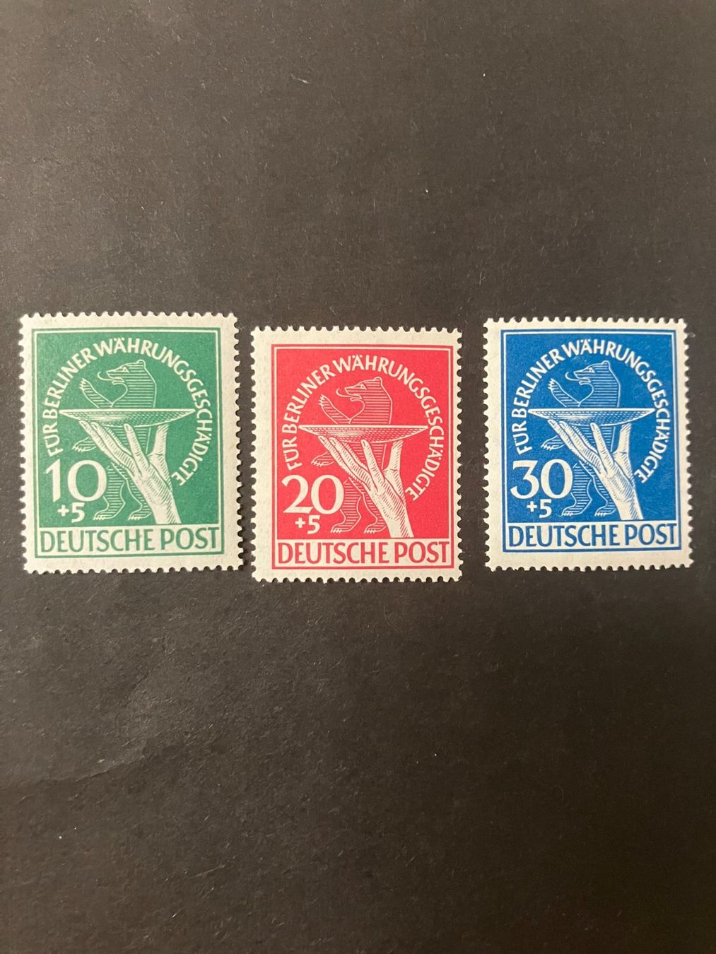 Tutti i francobolli: Berlin 1949, Mi 68-70 **, KP 350.-- – Usato da Würenlos venduto da Eulenpostuhu