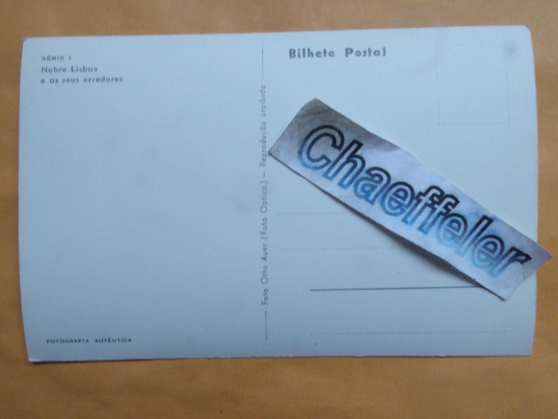 Cartoline postali: Norbre Lisboa e os seus arredores – Usato da Zürich venduto da Chaeffeler 1