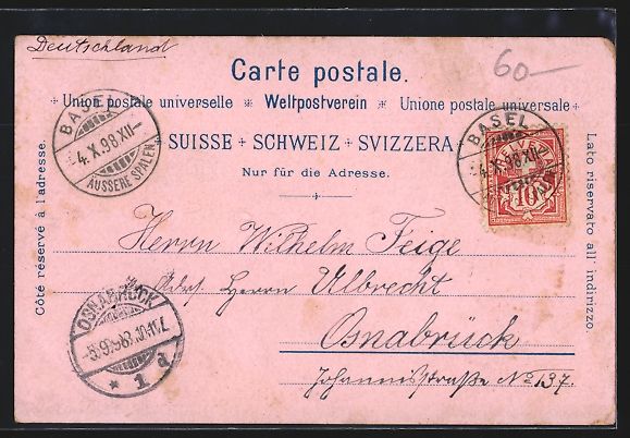 Cartoline postali: Litho Basel, Kaserne, Gesamtansicht der  – Usato da Berlin venduto da bartko-reher 1