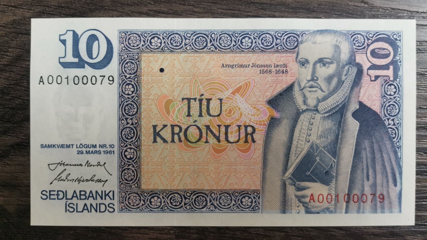 Banconote: Island 10 Kronur 1961 Serie A UNC – Nuovo (secondo la descrizione) da Cousset venduto da Patricio77