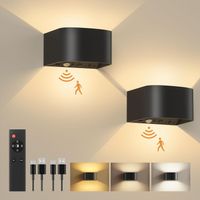 Akku Wandlampe mit Bewegungsmelder LED 2er Set Innen