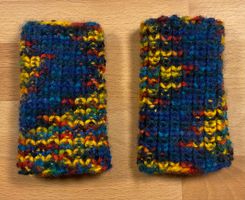Pulswärmer - Multicolor 🔴🟠🟡 - handgestrickt **NEU**
