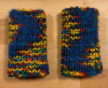 Pulswärmer - Multicolor 🔴🟠🟡 - handgestrickt **NEU**