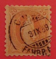 2846D) 66B, Stehende Helvetia gro Zähnung Vollstempel Kt 160