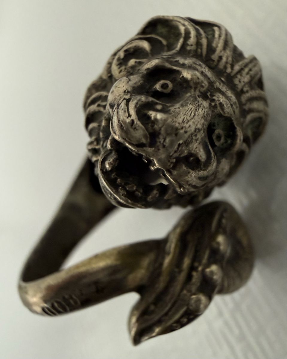 Ringe: Löwenkopf Ring aus Silber Fingerring – Gebraucht aus Goldach von Messerguru 1