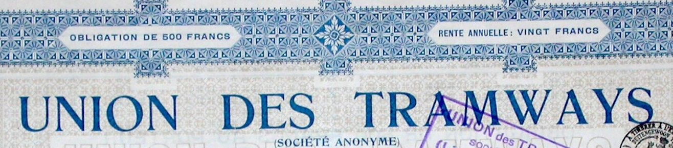 Documenti: Union des Tramways SA, Bruxelles - 1906 – Usato da Solothurn venduto da Sgasche 1