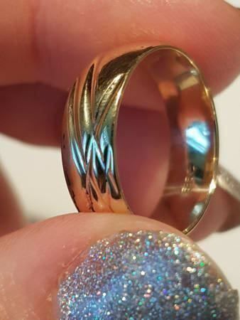 Anelli: Stilvoller Goldring mit elegantem Muster – Nuovo (secondo la descrizione) da Unterägeri venduto da Altgoldschmuck 8