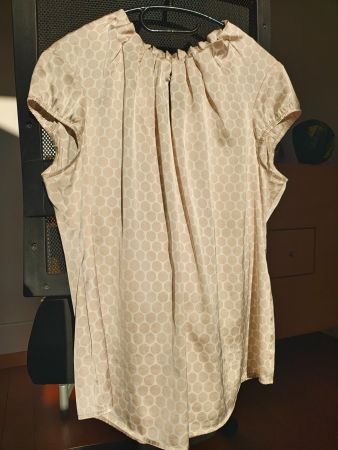Bluse Comma Punkte beige Grösse 42 guter Zustand