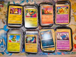 Pokemon Karten Sammlung - 21 Minitins mit über 1200 Karten