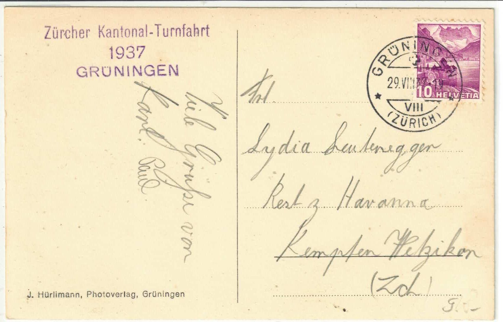 Ansichtskarten: Grüningen - Generalansicht – Gebraucht aus Ettingen von Kartenplanet 1