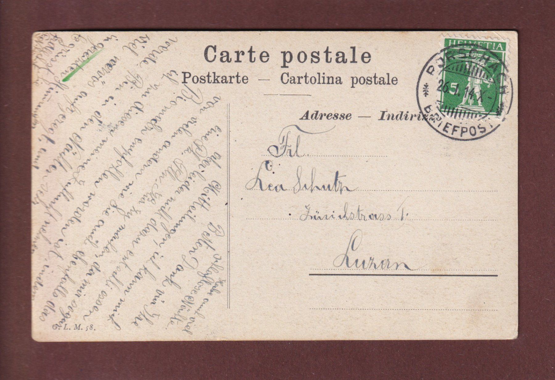 Ansichtskarten: MONTREUX - 1914 – Gebraucht aus Pully von nicecards 1