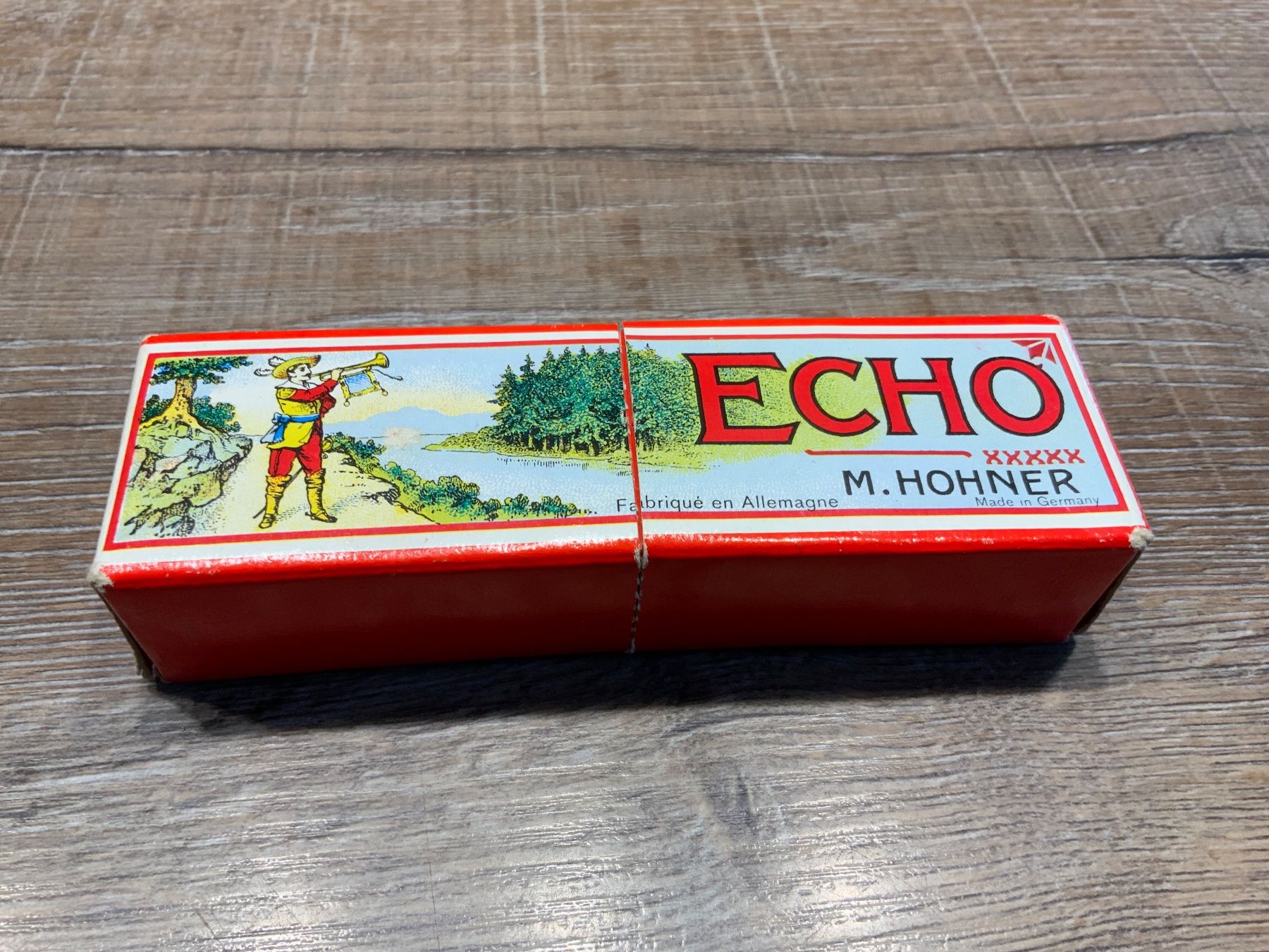 Hohner Strumenti musicali: M. Hohner Echo Mundharmonika, Vintage mit Originalverpack... – Usato da Willisau venduto da Minali