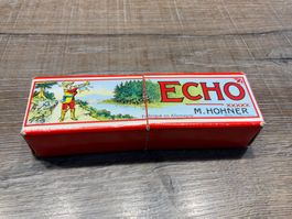 M. Hohner Echo Mundharmonika, Vintage mit Originalverpack...