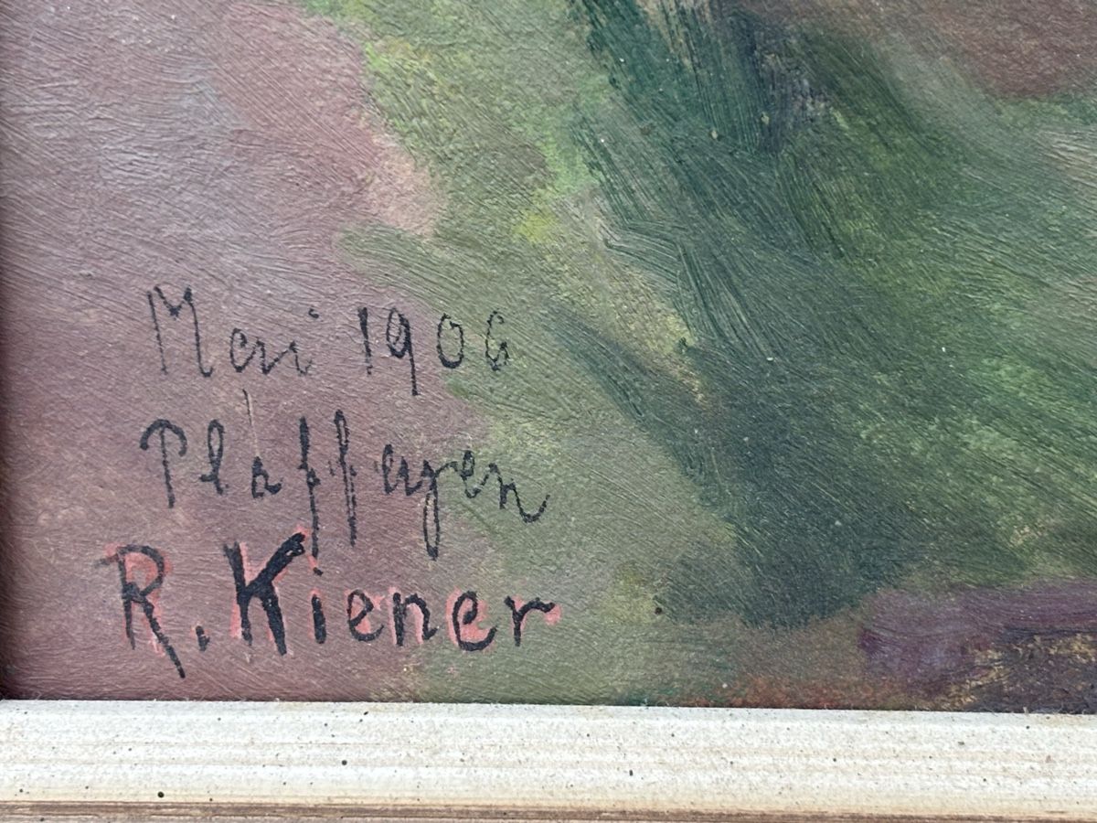 Dipinti: Gemälde Plaffeien sig Robert Kiener 1906 – Usato da Plasselb venduto da Mike760 2