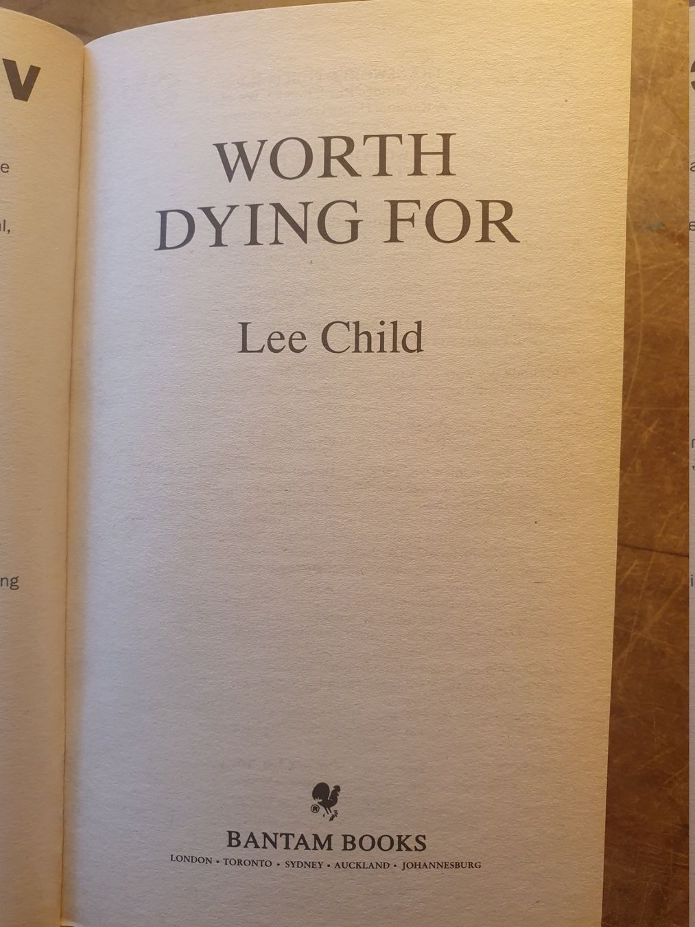 Libri: Worth Dying For - Lee Child – Usato da Zürich venduto da loosebone 2