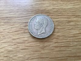 5 Pesetas, Amadeo I., Réplica 