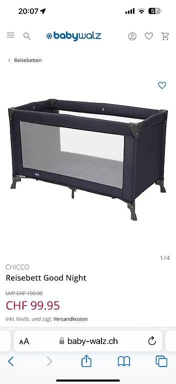 Betten: Kinder Reisebett Neu mit Matratze  – Gebraucht aus Zürich von georg17