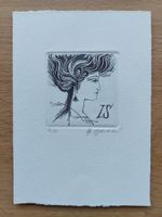 Exlibris Olga Vychodilova - Orig. Radierung signiert