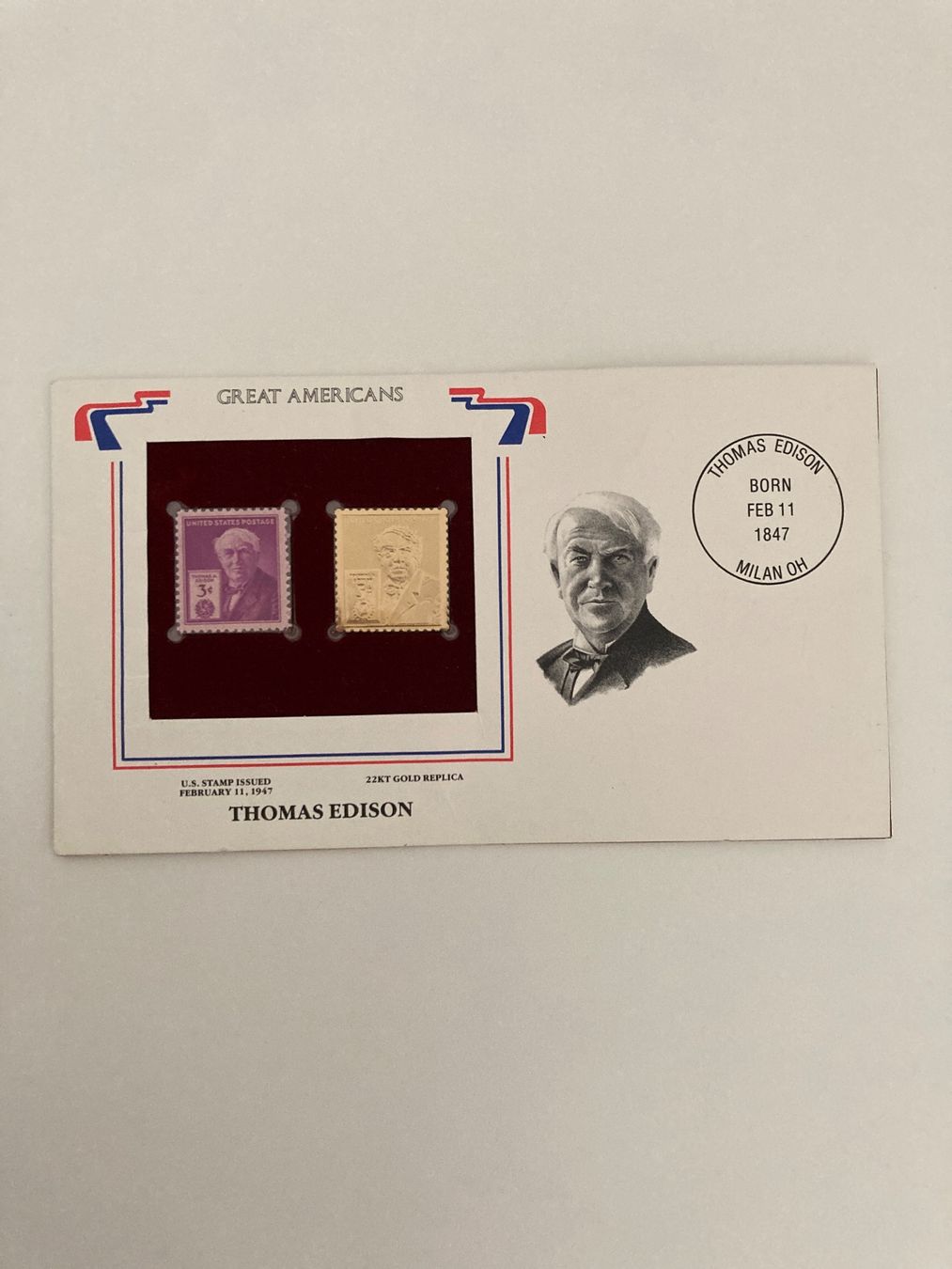 Alle Briefmarken: Postal Commemorative Society / Thomas Edison Stamp / Replica – Gebraucht aus Genthod von daz_world 6