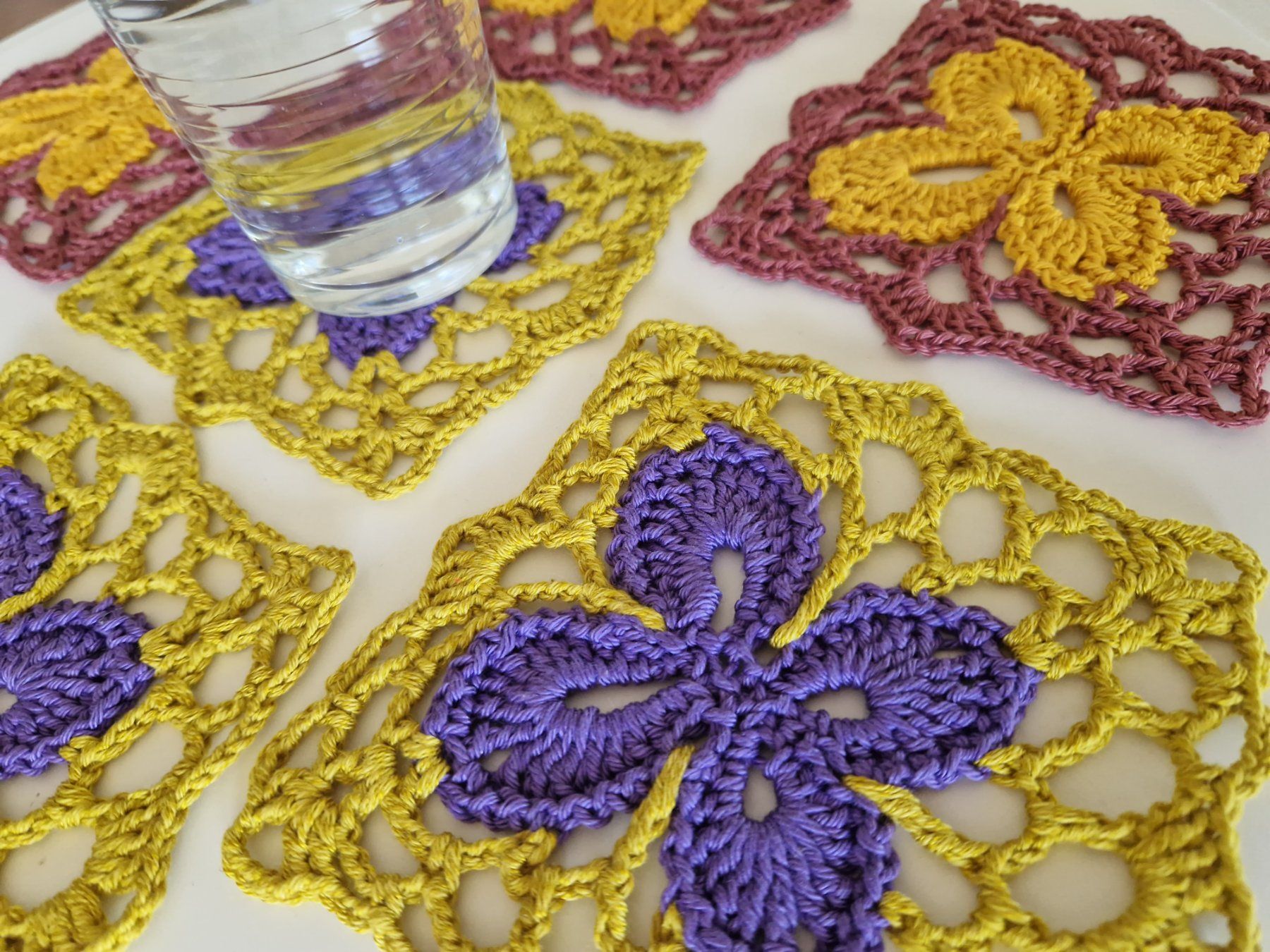 Tutte le decorazioni: 6 handgemachte Untersetzer Coaster Glas Butterfly Deko – Nuovo (secondo la descrizione) da Neuhausen am Rheinfall venduto da Alchimista