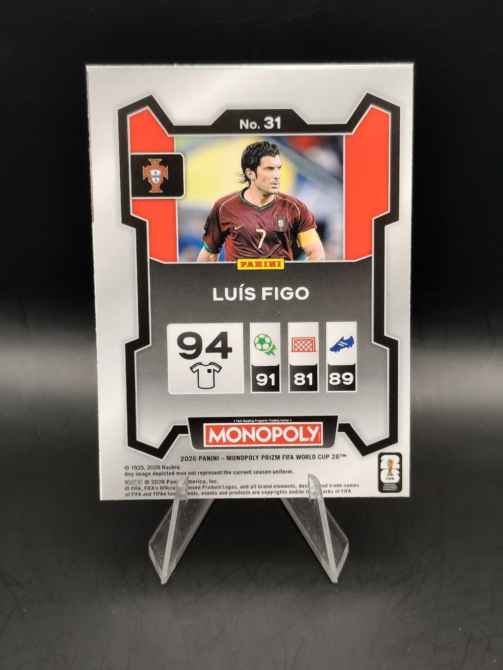 Panini Carte collezionabili: Luis Figo - Panini Prizm Monopoly - MISCUT – Usato da Ostermundigen venduto da DaCards 1