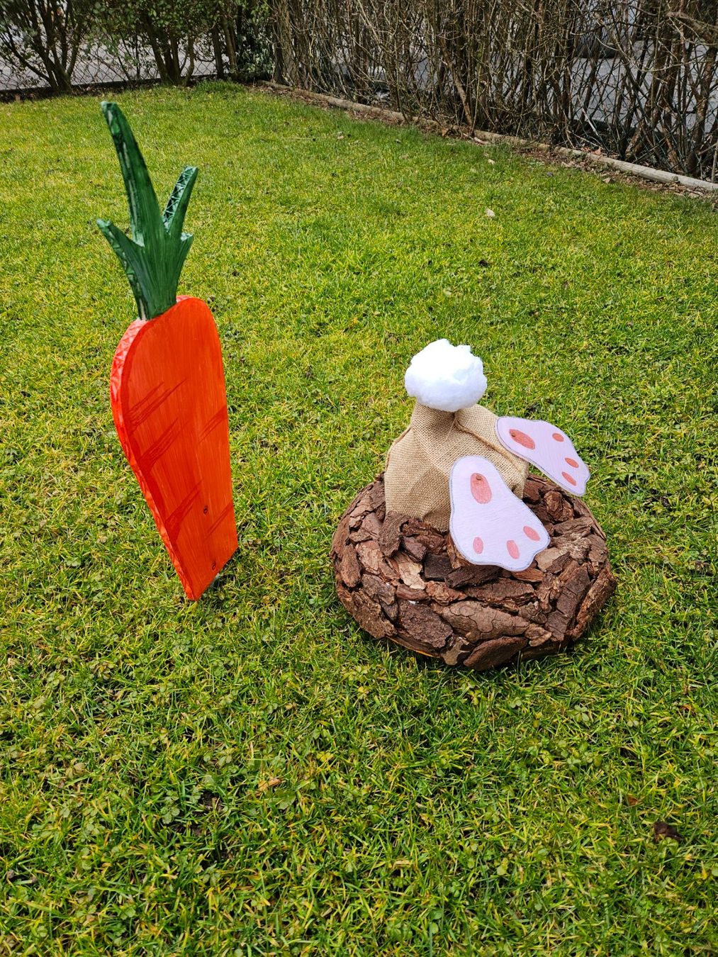 Tutte le decorazioni: Ostern, Hase + Karotte, Hasengrube, Osterdeko – Nuovo (secondo la descrizione) da Brunnen venduto da kent03 1