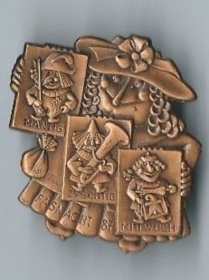 Basler Plaquettes & Badges: Fasnachtsplakette Basel, "Blaggedde" 1987 (Bronce) – D'occasion à Zürich par t24_de