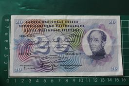 general dufour banknote 20 franken 1961