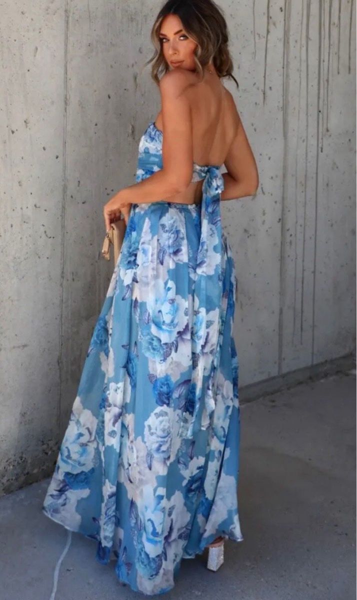 Vestiti: Olia Maxikleid / Abendkleid mit Blumenmuster – Nuovo (secondo la descrizione) da Opfikon venduto da Sili121 2