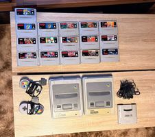Nintendo SNES Konsolen Set mit 17 Spielen Zubehör gebraucht
