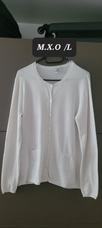 M.X.O Cardigan blanc  ,elastique ,taille L